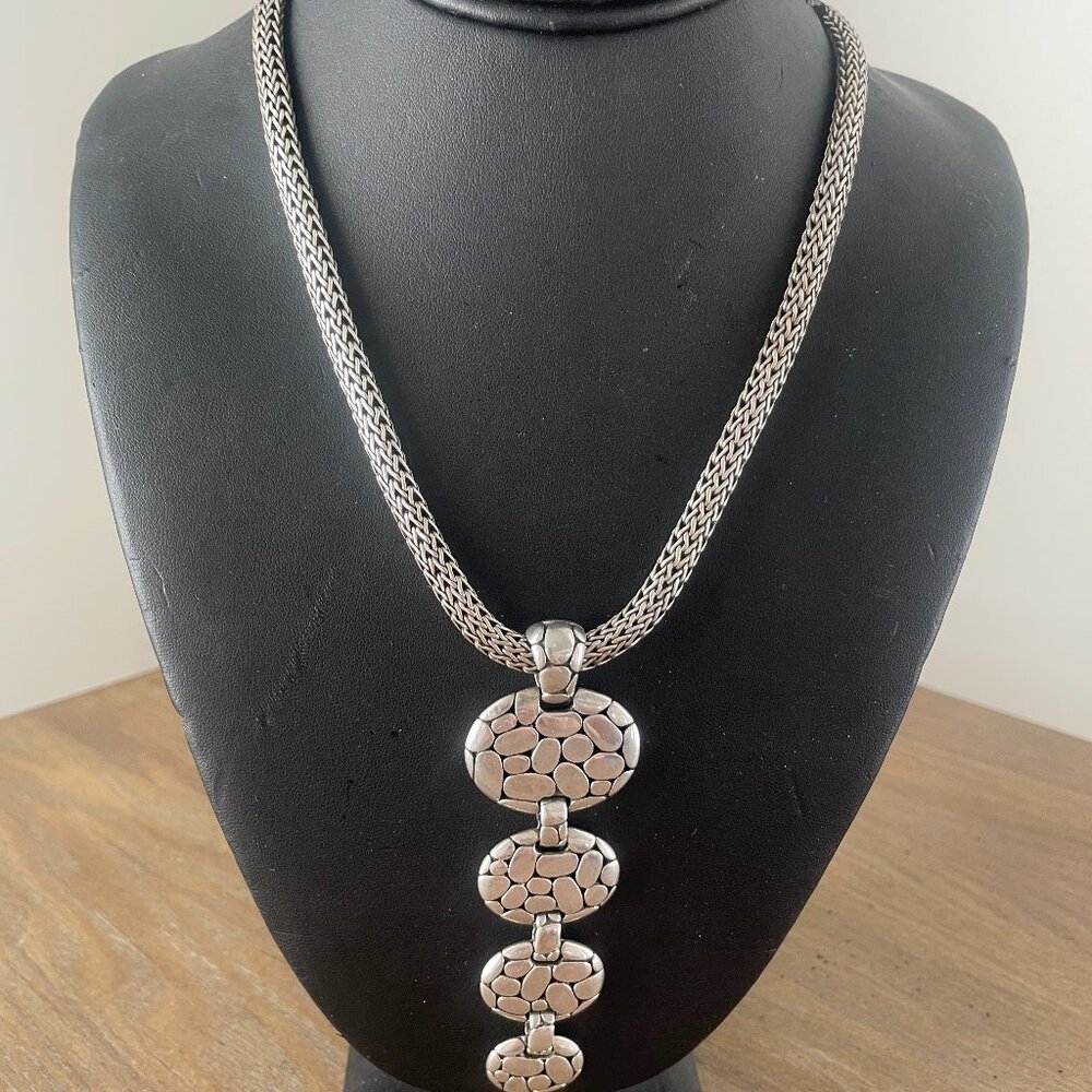 John Hardy Kali Pebbles Sterling Pendant Necklace